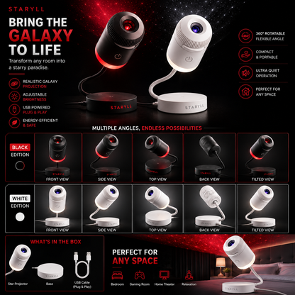 Galaxy Projection Lamp (White Colour)