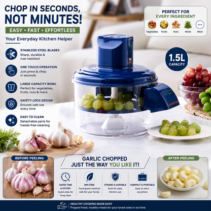 EasyPeel™ Electric Garlic & Grape Peeler – Automatic Kitchen Peeling Machine