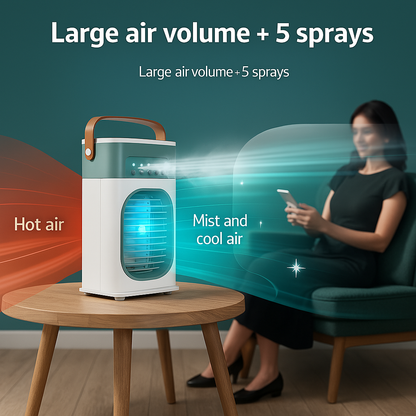 Large  USB Fan With Mist Water Cooler for Office Kitchen and Home