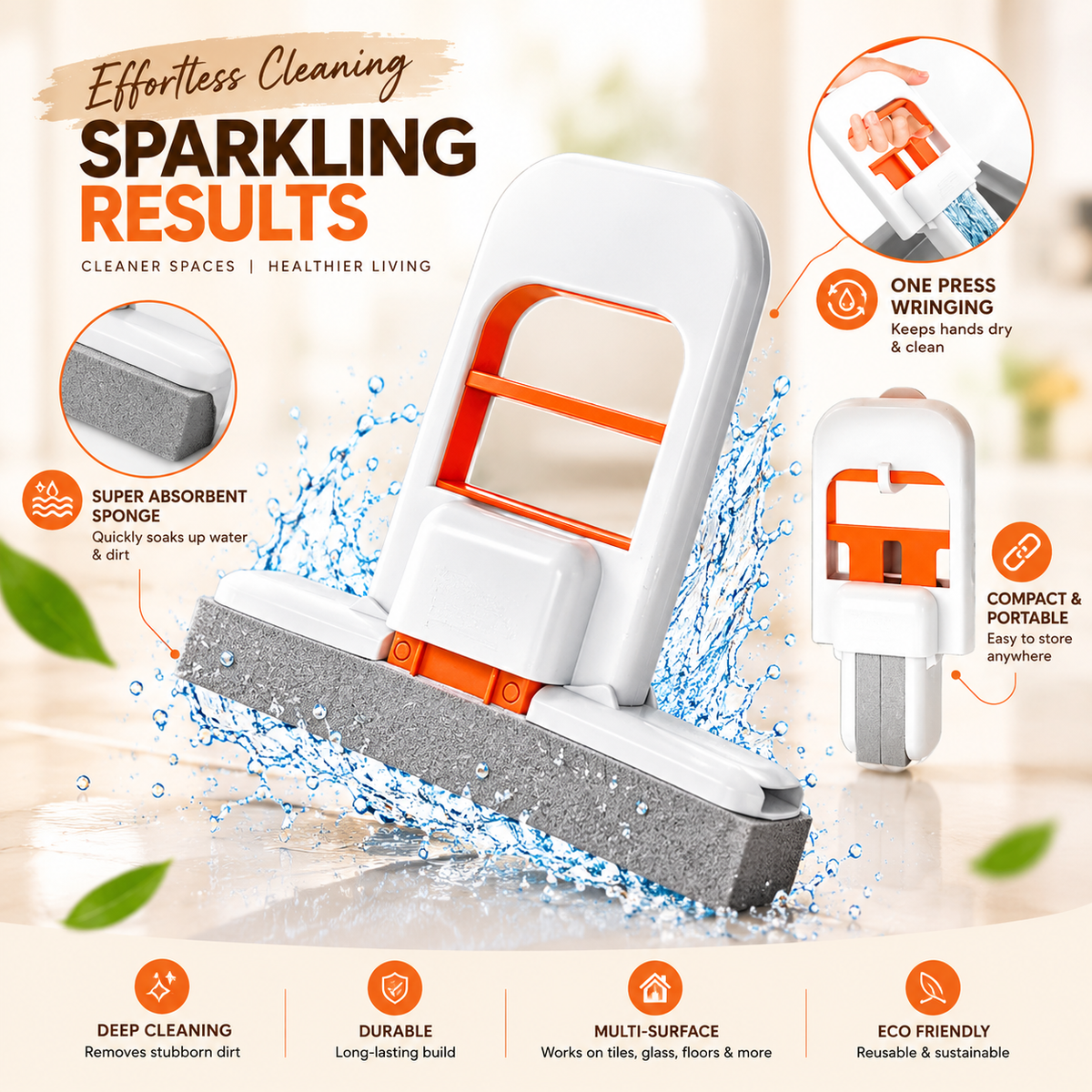 Portable Hand Free Mini Mop